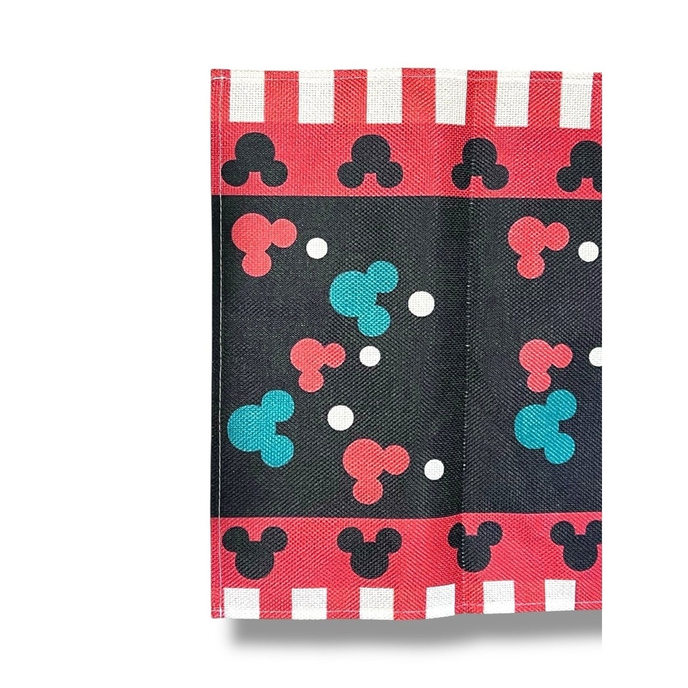 Disney Christmas Table Runner Mickey Mouse Holiday Decor Red Green Polka Dot
